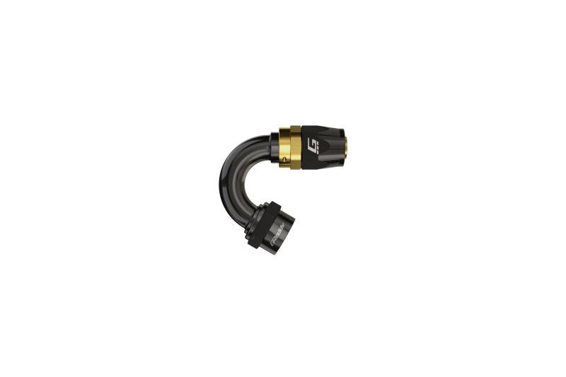 GReddy AN04 120 DEGREE HOSE END SWIVEL BLACK/GOLD ANODIZED