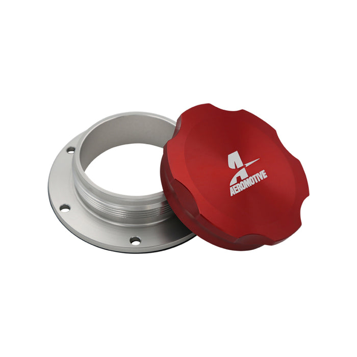 Aeromotive 3in Flanged 6-Bolt Fill Cap - Red