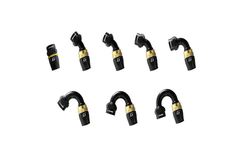 GReddy AN04 90 DEGREE HOSE END SWIVEL BLACK/GOLD ANODIZED