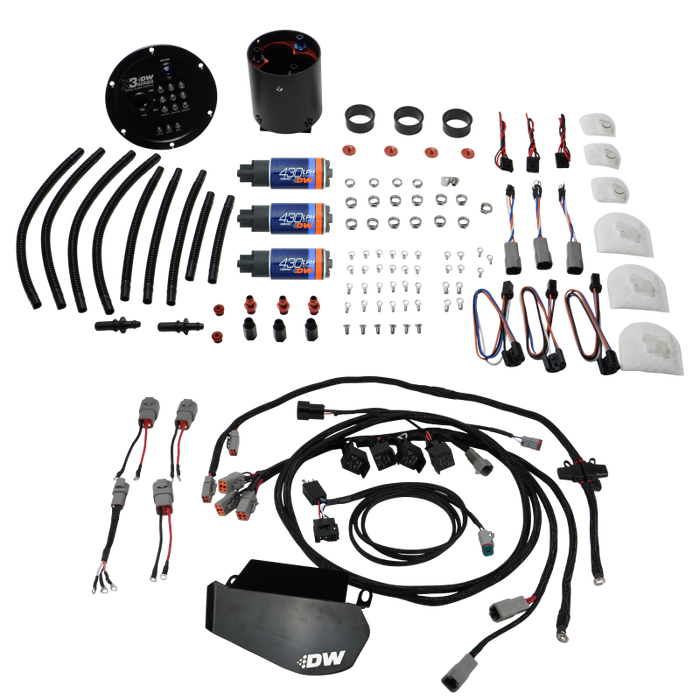 DeatschWerks 09-24 Nissan GT-R R35 X3 Triple Pump Module w/ DW430C Pumps and Plug and Play Harness