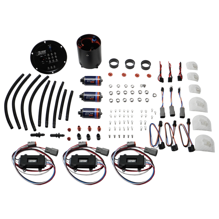 DeatschWerks 09-24 Nissan GT-R R35 X3 Triple Pump Module w/ Triple DW810 Pumps and Controllers