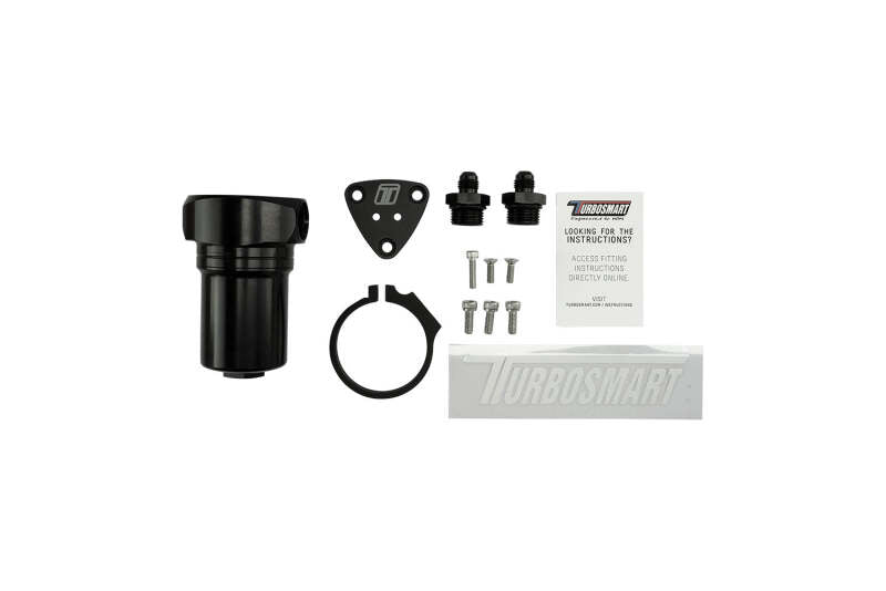 Turbosmart 10um 6AN Fuel Filter Canister - Black
