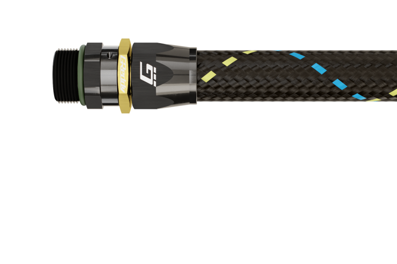 GReddy AN10 STRAIGHT ORB MALE BLACK/GOLD ANODIZED