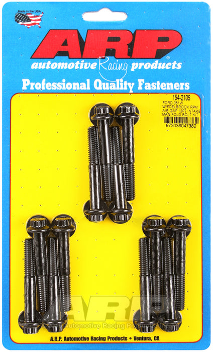 ARP Ford 351W w/ Edelbrock RPM Air Gap 12pt Intake Manifold Bolt Kit